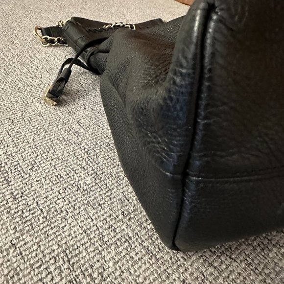 Tory Burch Marion Leather Slouchy Tote/Shoulder Bag in Black Like New! - Picture 3 of 7